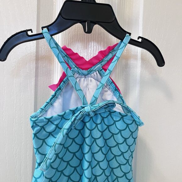 Love U Lots Mermaid One Piece Swimsuit UPF 50+ Girls Size 24 Months - Picture 7 of 10